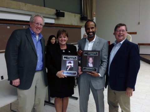 Professor Joe Marren, recipients Dianne Baumert-Moyik, Russell Griffin, and Professor Ron Smith