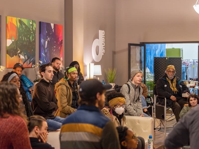 Students in a meeting