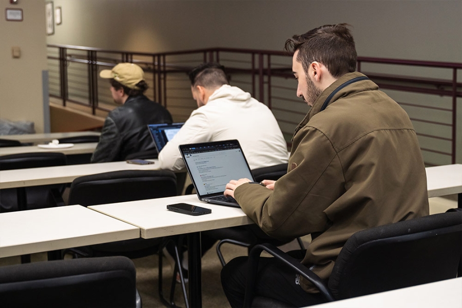Students in class