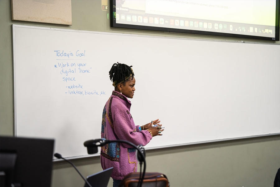 Students in class